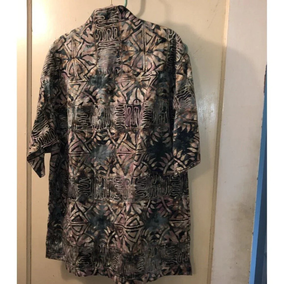 Tribal Hawaiian Shirt Tall Men’s L Casual Basic Options Excellent Condition - Picture 5 of 5